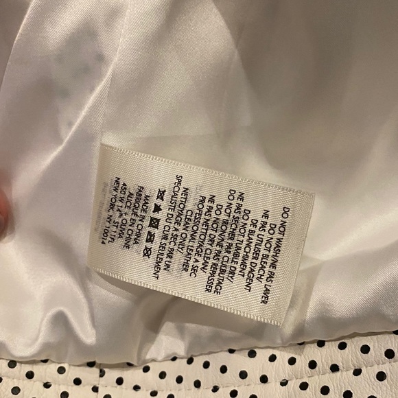 ALICE + OLIVIA NWOT POLKA DOT LEATHER JACKET - Picture 9 of 11